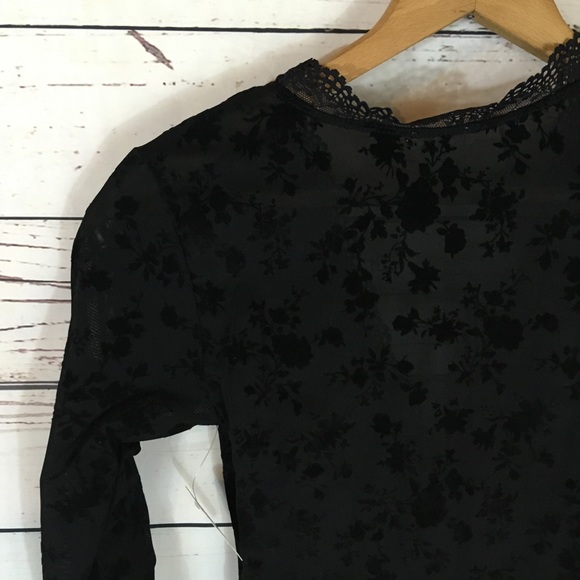 Free People Babes In Bandeaus Bodysuit Black M - Picture 10 of 12